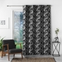 Rideau a oeillets 140 x 260 cm jacquard Medicis Noir