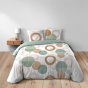 Housse de couette 200 x 200 cm coton 42 fils + 2 taies Lunabella blanc