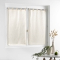 Paire droite passants 2 x 60 x 90 cm effet lin tisse norine Sans
