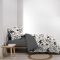 Parure 3 p. 240 x 220 cm polycoton  52 fils Scarlett Gris