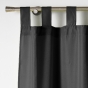 Lot de 2 rideaux 140 x 260 cm unis à passants Essentiel Noir