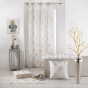 Rideau a oeillets 140 x 280 cm polyester imprime metallise sunny gold Sans