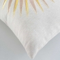 Lot de 2 Coussins Déhoussables 45x45 cm - Polycoton Imprimé Métal Feuilles Dorées