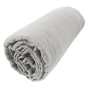 Drap housse luxe double gaze de coton 140 x 190 x 30 cm Nuit douce Gris