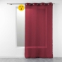 Lot de 2 voilages uni 140 x 240 cm étamine Telma Bordeaux