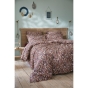 Housse de couette 240 x 220 cm double gaze de coton imprimée Capucine Camel