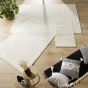 Tapis rectangle 60 x 110 cm uni relief ankara Sans