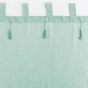 Voilage à passants + pompons 140 x 240 cm polyester effet lin Dalila Sauge