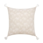 Coussin dehous. compr. pompons 45 x 45 cm polycoton imprime saharis Sans