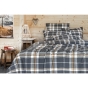 Housse de couette 260 x 240 cm flanelle imprimée felix minuit Bleu foncé