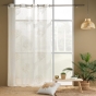 Voilage a oeillets 140 x 240 cm voile sabée Lotus