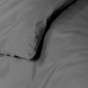 Housse de couette 1 personne 140 x 200 cm uni 57 fils lina Anthracite