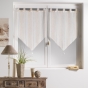 Paire pompon passants 2 x 60 x 90 cm tisse naturel helios Lin