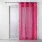 Voilage a oeillets 140 x 280 cm effet lin tissé Zazy Fuchsia