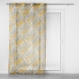 Voilage a oeillets 140 x 240 cm voile sable imprimé  Isibelle Jaune