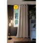 Lot de 2 Rideaux grande hauteur occultant + isolant phonique polaire L140 x H280 cm Inuit Naturel
