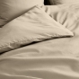 Housse de couette 2 personnes 260 x 240 cm percale de coton 78 fils Sable