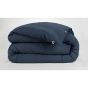 Housse de couette chaude en flanelle 240 x 220 cm Candice Bleu foncé