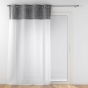 Voilage grande hauteur a oeillets 140 x 280 cm Velours phosphorescent Moonlight Gris