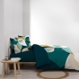 Pack Housse de Couette 240 x 220 cm en Coton + 2 Taies et Drap Housse Blanc 140x190 cm