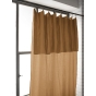 Rideau ajustable + 8 anneaux pince gaze de coton luxe 140 x 300 cm Gaia Camel