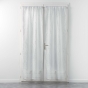 Paire droite passe tringle 2 x 70 x 200 cm voile sable applique filiane Blanc