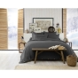 Housse de couette chaude en flanelle 200 x 200 cm Candice Anthracite
