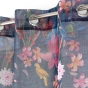 Voilage a oeillets 140 x 240 cm voile sablé imprimé Exotic paradise Bleu