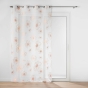 Voilage a oeillets 140 x 240 cm voile sablé  imprimé metallisé Joyce Or rose