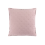 Housse de coussin 40 x 40 cm microfibre bicolore Mellow chic Rose/blanc