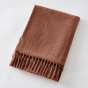 Plaid 180 x 220 cm en coton texturé - Sixtine Terracotta