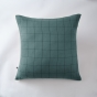 Taie d'oreiller gaze de coton tissée  60 x 60 cm Gaia Match Bleu canard