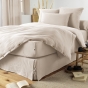 Cache-sommier gaze de coton luxe 140 x 190 cm Gaia Pampa naurel