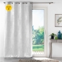 Lot de 2 Rideaux occultant 135 x 240 cm Imprimé ton sur ton Mélodie Blanc