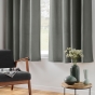 Lot de 2 Rideaux petite hauteur 135 x 180 cm isolant thermique microfibre Micropolar Gris