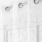 Panneau a oeillets 140 x 240 cm voile sable brode metallise felicia Argent
