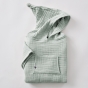 poncho enfant mixte 2/5 ans gaze de coton unie gaïa eucalyptus