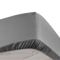 Drap housse anthracite 180 x 200 cm en percale bonnet de 30 cm