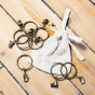 Rideau ajustable + 8 anneaux pince gaze de coton 140 x 300 cm chantilly Blanc