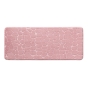 Tapis de bain 50 x 120 cm microfibre unie relief ricochet Rose Poudre