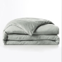 Housse de Couette 240 x 220 cm - Satin d’Eucalyptus Uni Lysandre Lichen