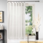 Voilage a anneaux 140 x 240 cm voile tissé Linka Blanc