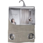 Panneau a oeillets 140 x 280 cm effet lin tisse haltona Noisette