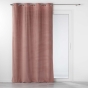 Lot de 2 Rideaux tamisant à oeillets 140 x 260 cm velours relief Velouriane Rose