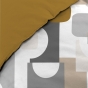 Parure 3 p. 240 x 220 cm polycoton 52 fils Geomelo Ocre