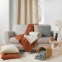 Plaid 180 x 220 cm bouclette unie wooly Terracotta