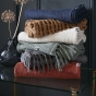Plaid 180 x 220 cm en coton texturé - Sixtine Terracotta