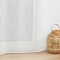 Voilage grande hauteur a oeillets 140 x 280 cm voile sablé brodé Galactee Blanc