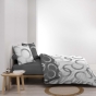 Parure de couette réversible 240 x 220 cm en microfibre de flanelle Bliss