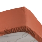Lot de 2 Draps housse King size Orange 180 x 200 cm en percale bonnet 30 cm